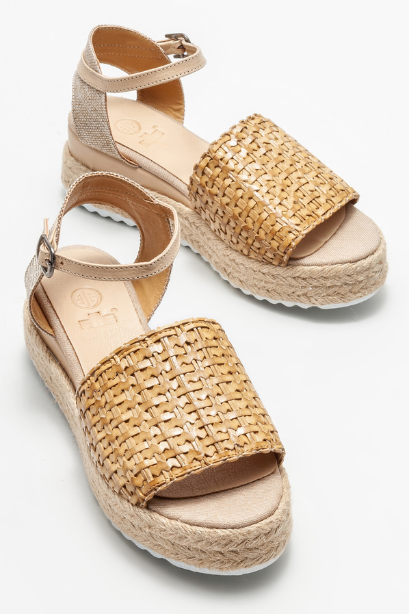 Naturel kadın sandalet - Elle Shoes