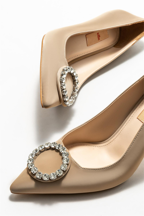 Naturel kadın stiletto - Elle Shoes