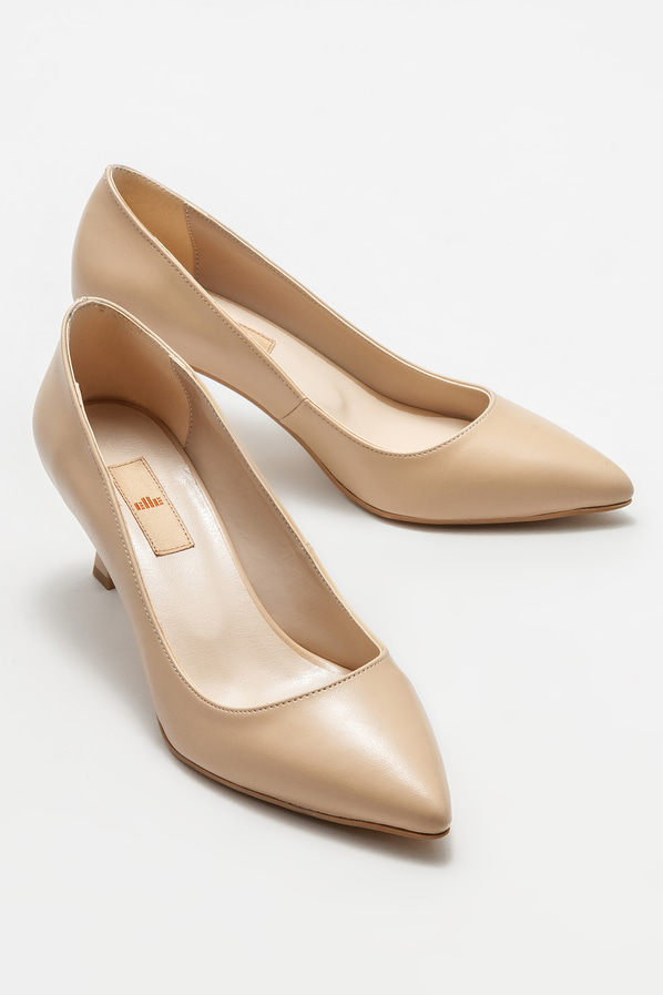 Naturel kadın stiletto - Elle Shoes