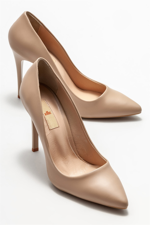 Naturel kadın stiletto - Elle Shoes
