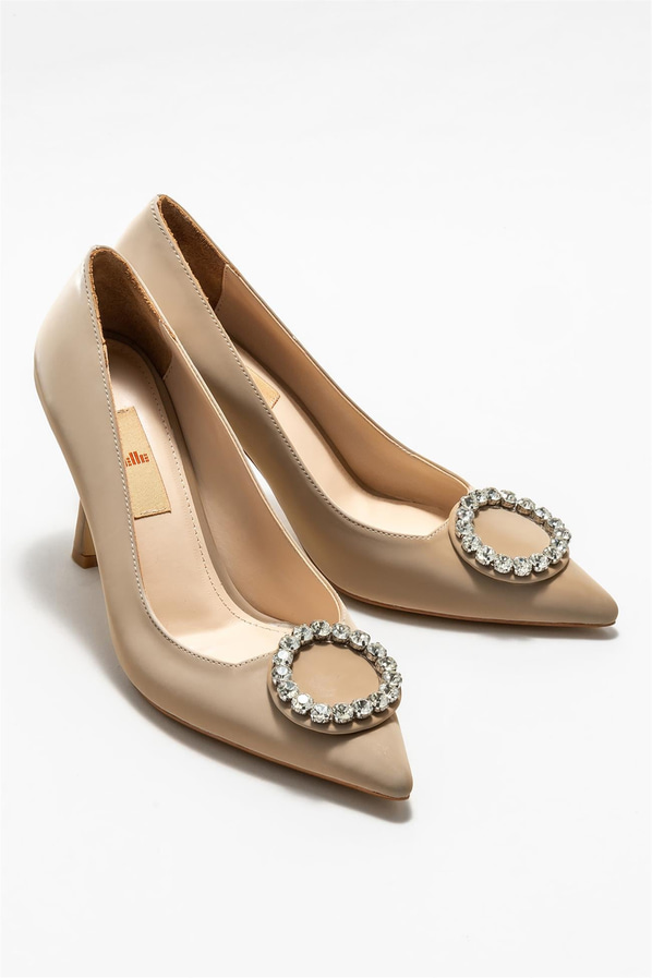 Naturel kadın stiletto - Elle Shoes