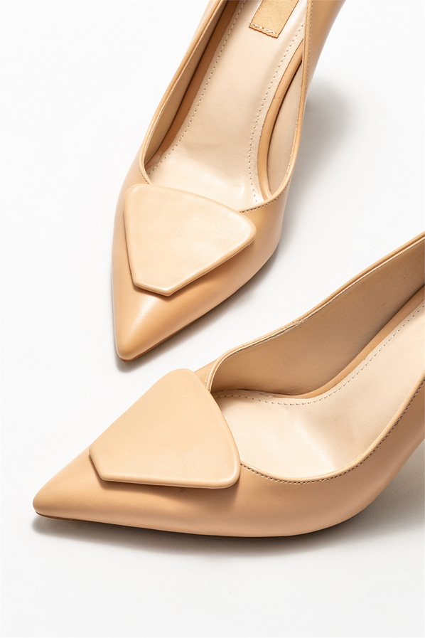 Naturel kadın stiletto - Elle Shoes
