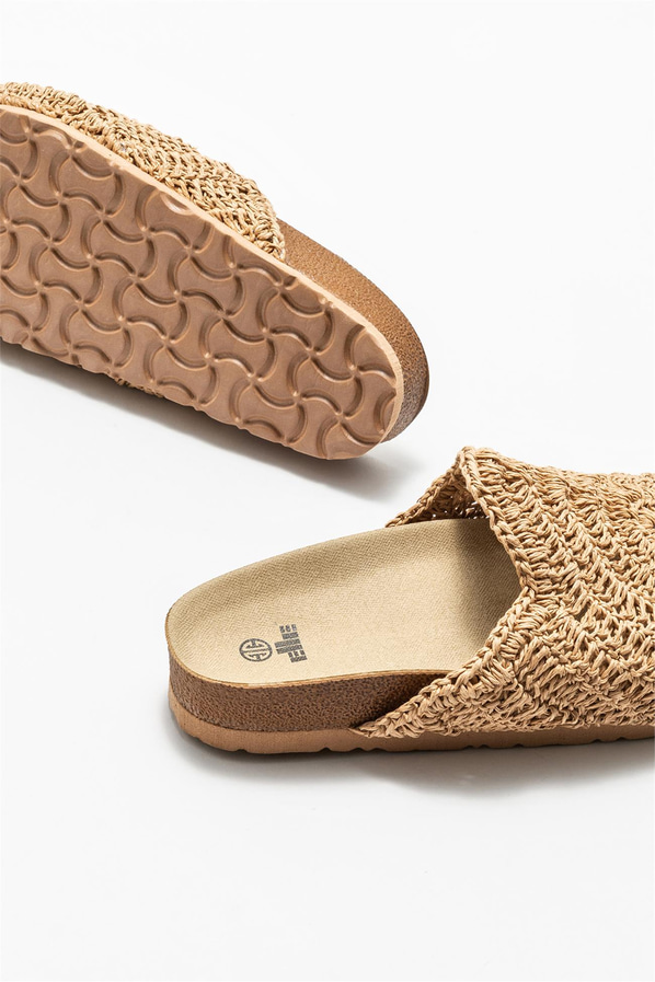 Naturel kadın terlik - Elle Shoes