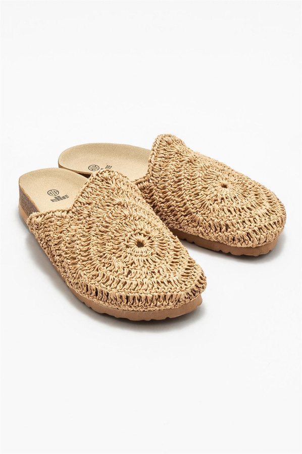 Naturel kadın terlik - Elle Shoes