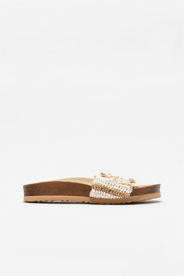 Naturel kadın terlik - Elle Shoes
