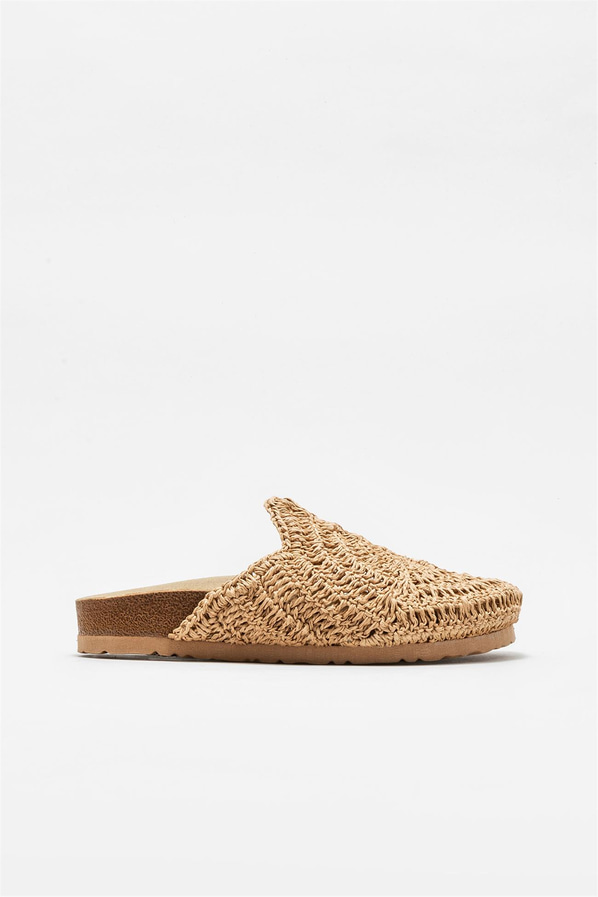Naturel kadın terlik - Elle Shoes