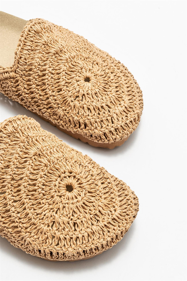 Naturel kadın terlik - Elle Shoes