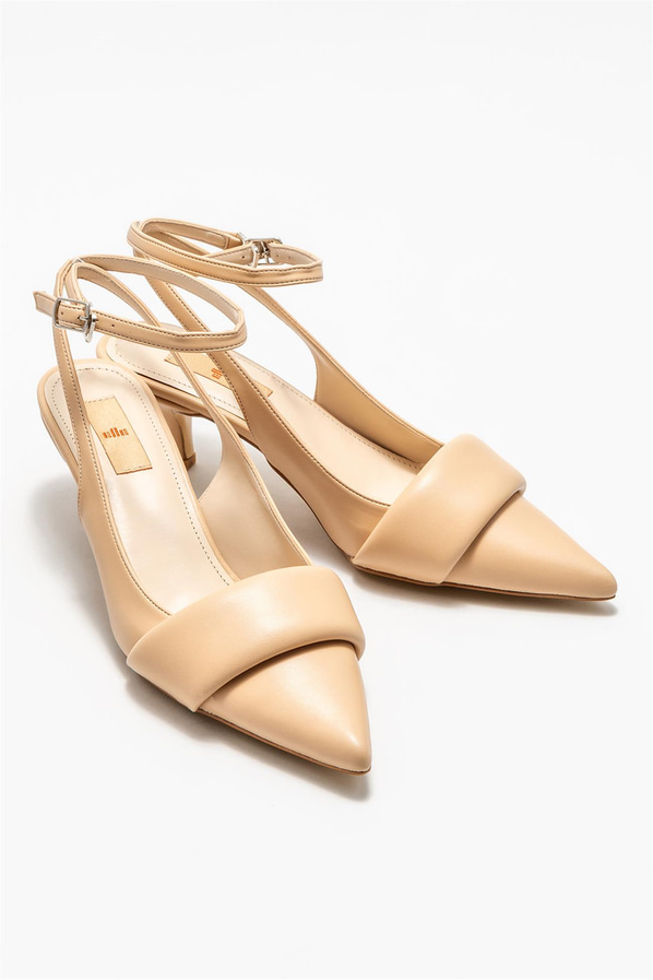 Naturel topuklu kadın ayakkabı - Elle Shoes