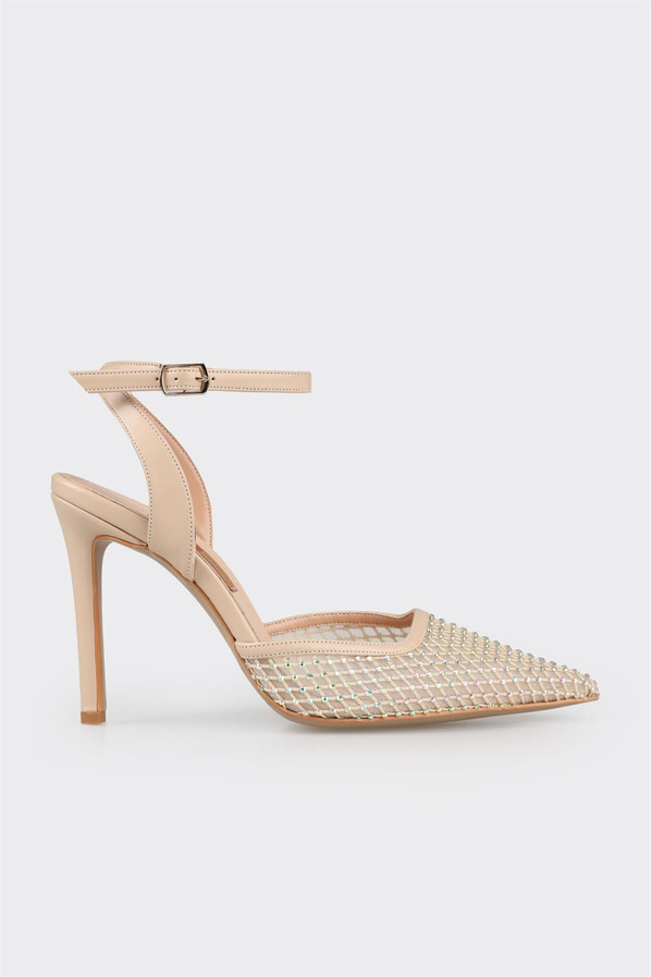 Naturel kadın topuklu ayakkabı - Elle Shoes