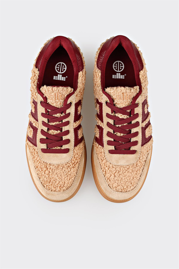 Naturel kadın sneaker, rahat kullanım için - Elle Shoes