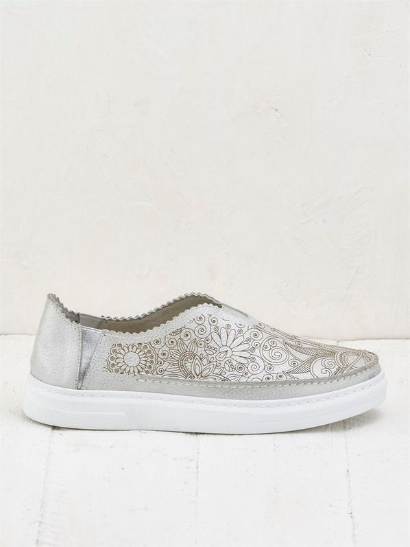 Gümüş kadın ayakkabı - Elle Shoes