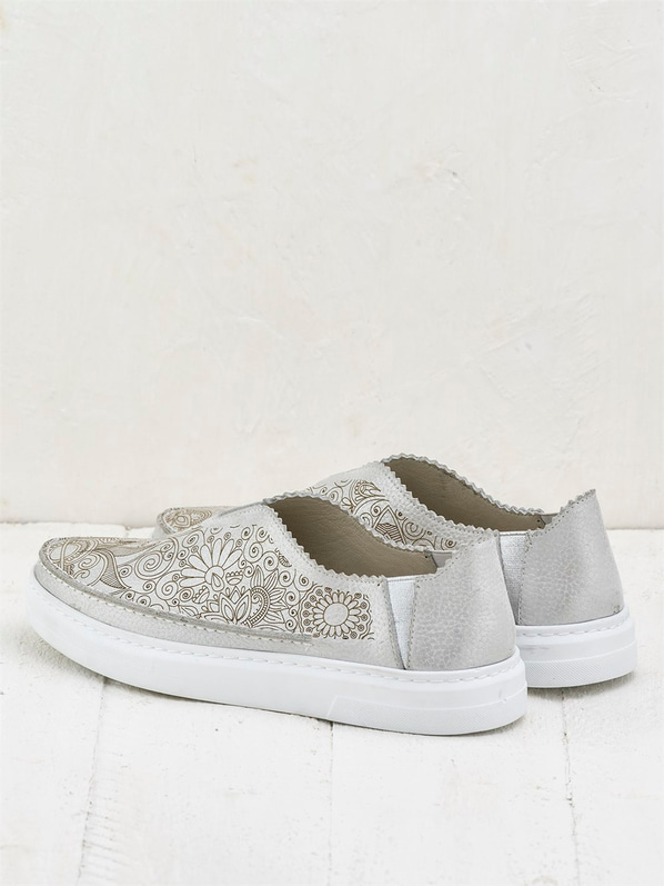 Gümüş kadın ayakkabı - Elle Shoes