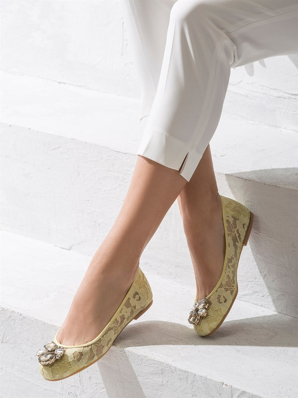 Sarı kadın ayakkabı - Elle Shoes