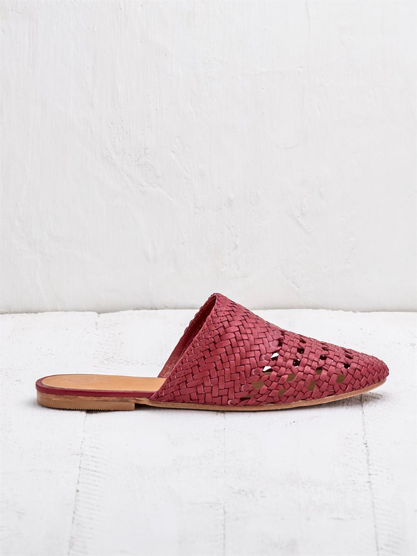 Kırmızı kadın terlik - Elle Shoes
