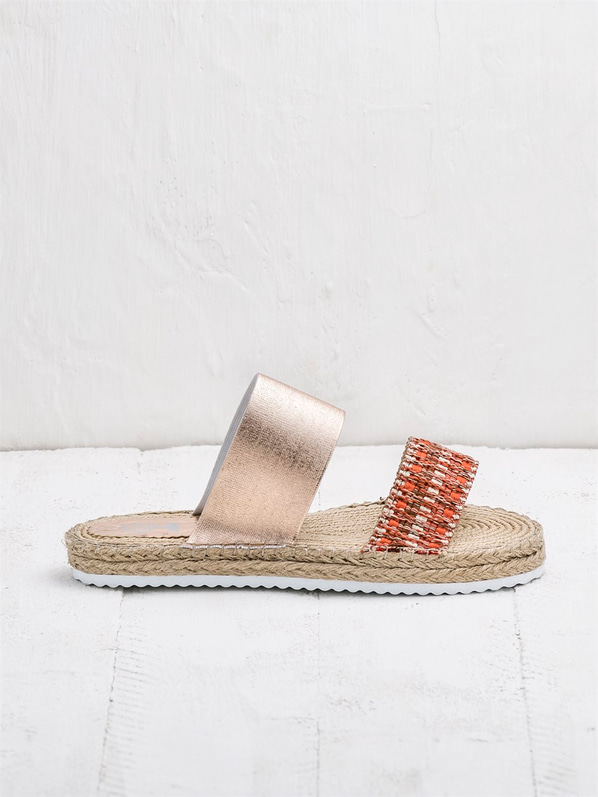 Turuncu kadın terlik - Elle Shoes