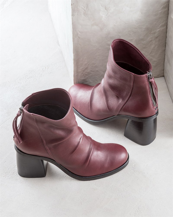 Bordo kadın bot - Elle Shoes