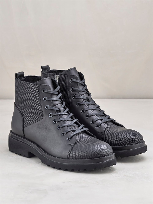 Siyah erkek bot - Elle Shoes