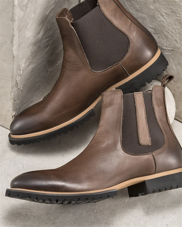 Kahve erkek bot - Elle Shoes