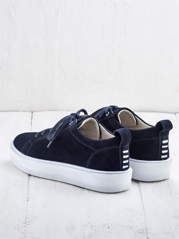 Lacivert deri erkek günlük ayakkabı, günlük kullanım için - Elle Shoes