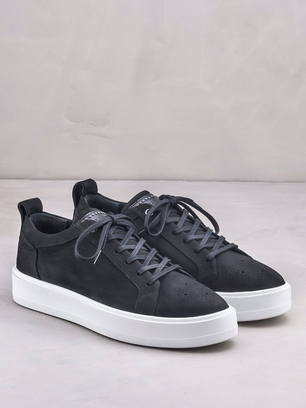 Siyah deri erkek spor ayakkabı - Elle Shoes