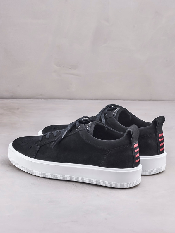 Siyah deri erkek spor ayakkabı - Elle Shoes