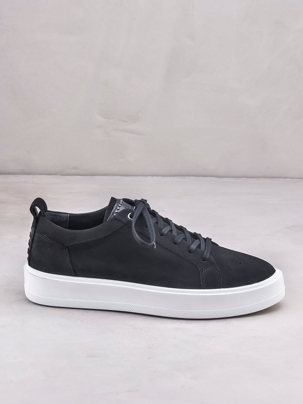 Siyah deri erkek spor ayakkabı - Elle Shoes