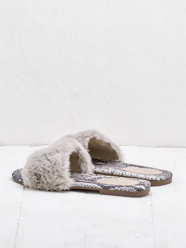 Bej kadın terlik - Elle Shoes