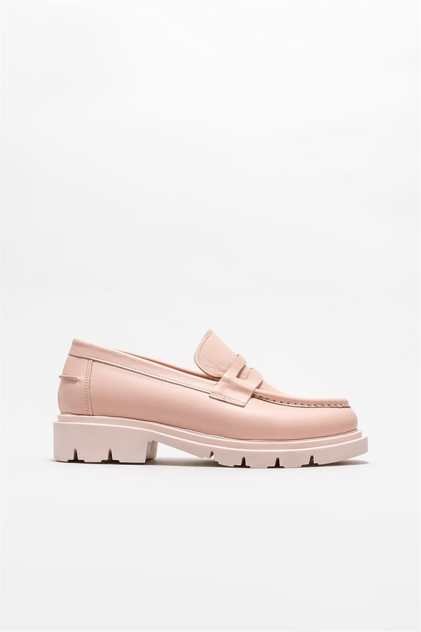 Pembe deri kadın loafer - Elle Shoes