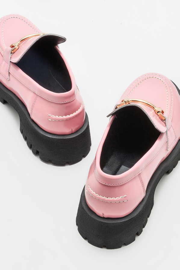 Pembe deri kadın loafer - Elle Shoes