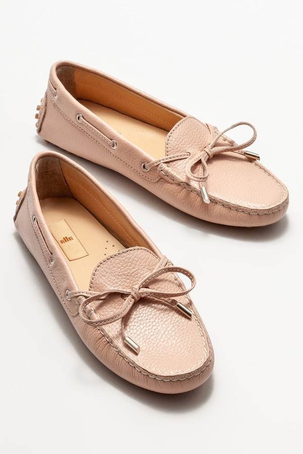 Pembe deri kadın loafer - Elle Shoes