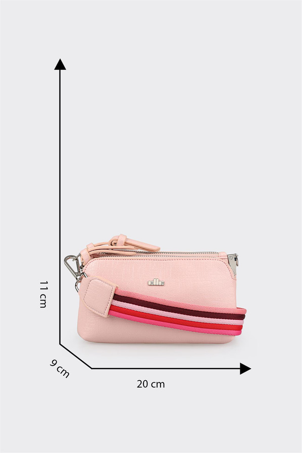 Pembe kadın çapraz çanta, rahat kullanım için - Elle Shoes