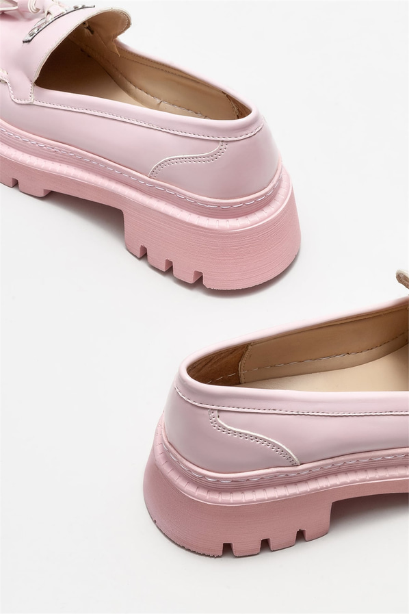 Pembe kadın loafer - Elle Shoes