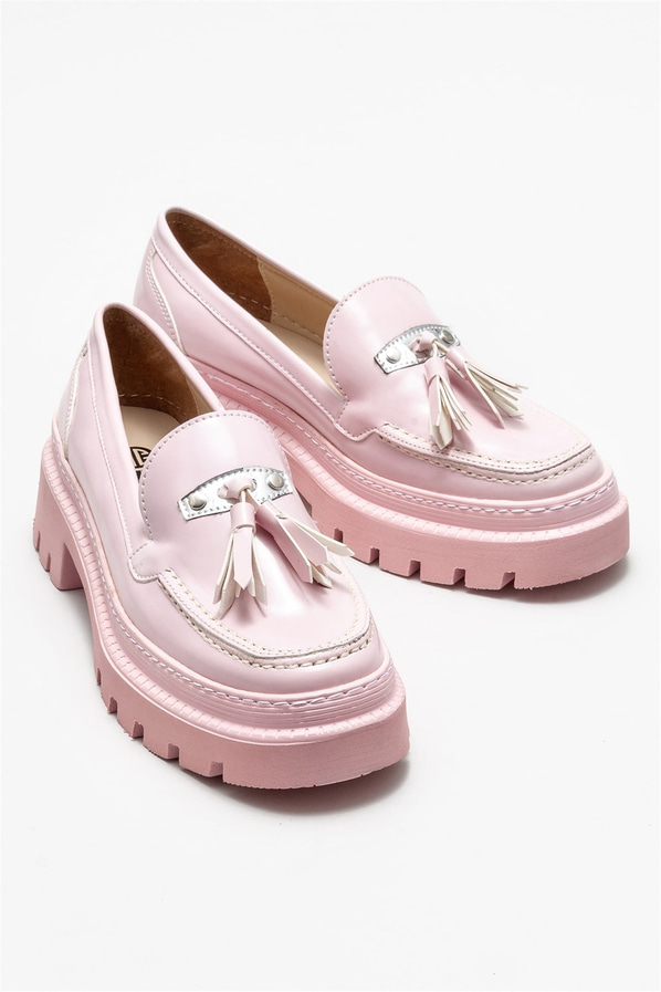 Pembe kadın loafer - Elle Shoes