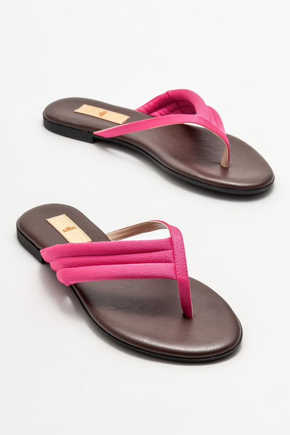 Pembe kadın terlik - Elle Shoes