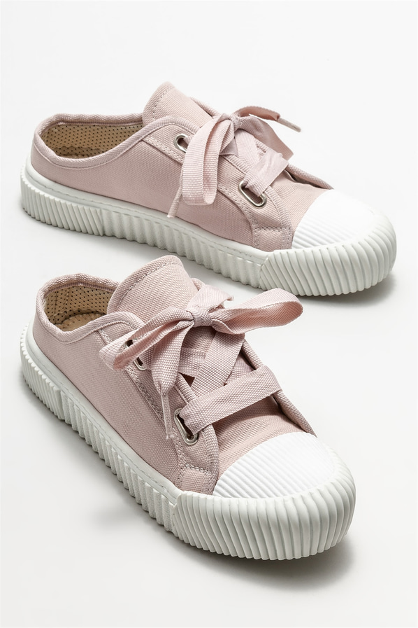 Pembe düz kadın terlik - Elle Shoes