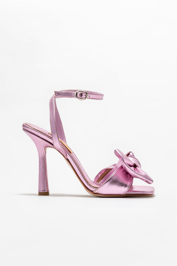 Pembe topuklu kadın sandalet - Elle Shoes