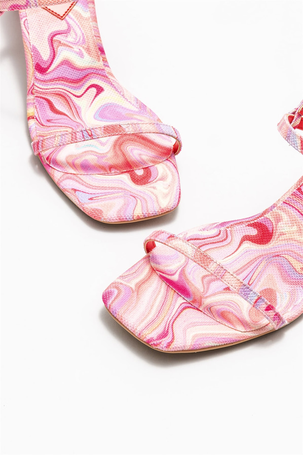 Pembe topuklu kadın sandalet - Elle Shoes