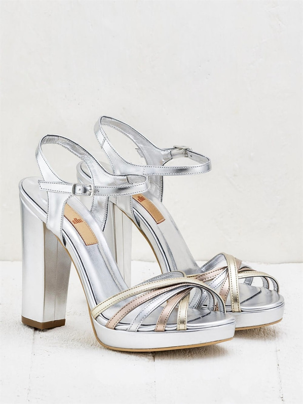 Gümüş kadın ayakkabı - Elle Shoes