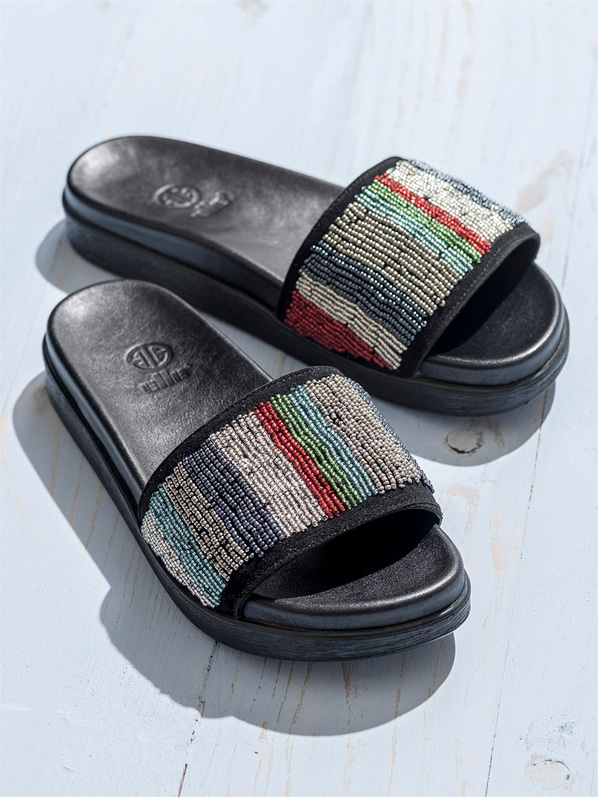 Siyah kadın terlik - Elle Shoes