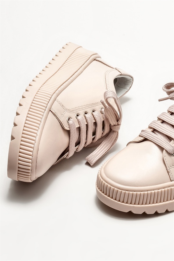 Pudra deri kadın spor ayakkabı - Elle Shoes