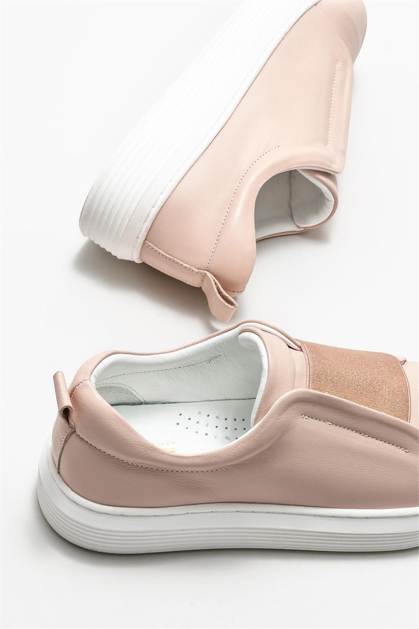 Pudra deri kadın sneaker - Elle Shoes