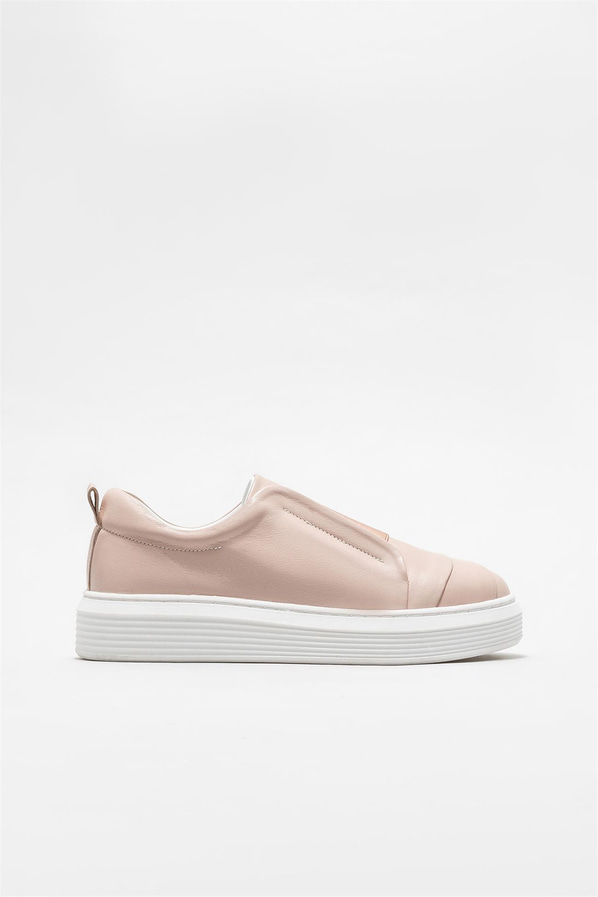 Pudra deri kadın sneaker - Elle Shoes