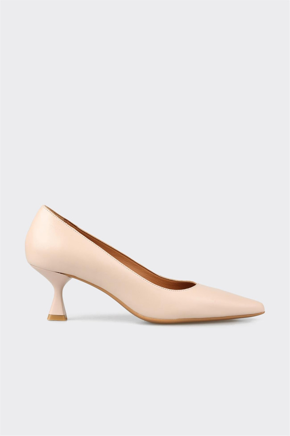 Pudra Deri Kadın Stiletto