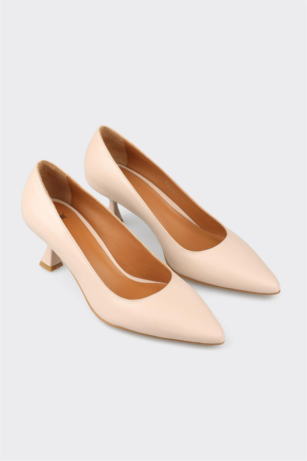 Pudra Deri Kadın Stiletto