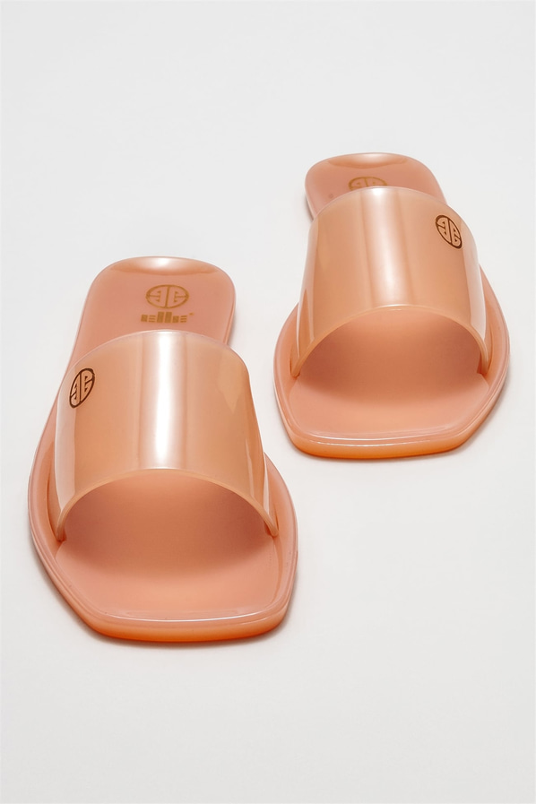 Pudra düz kadın terlik - Elle Shoes