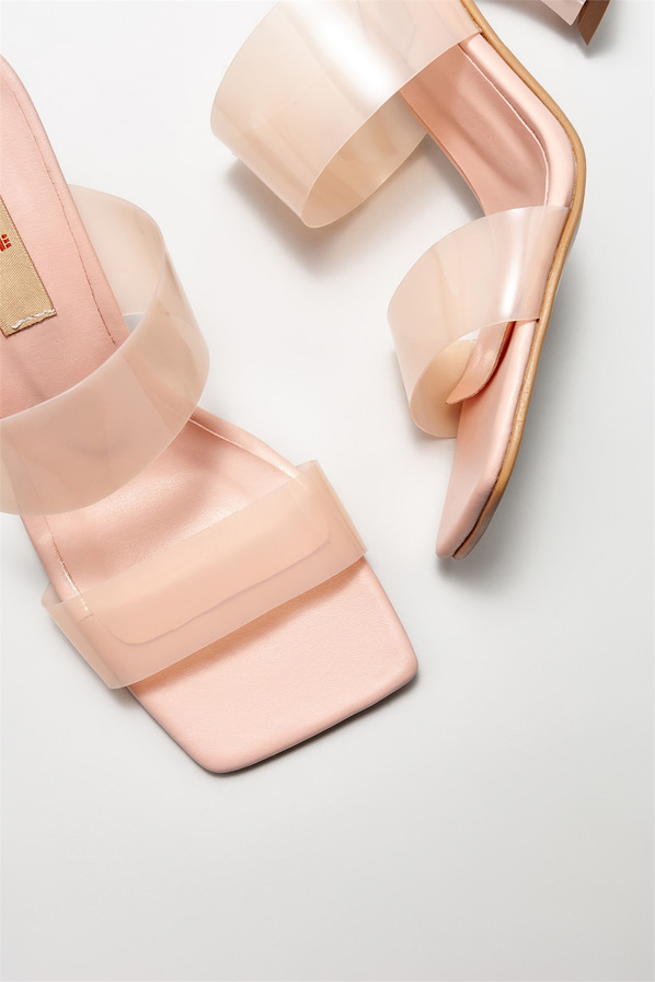 Pudra topuklu kadın terlik - Elle Shoes