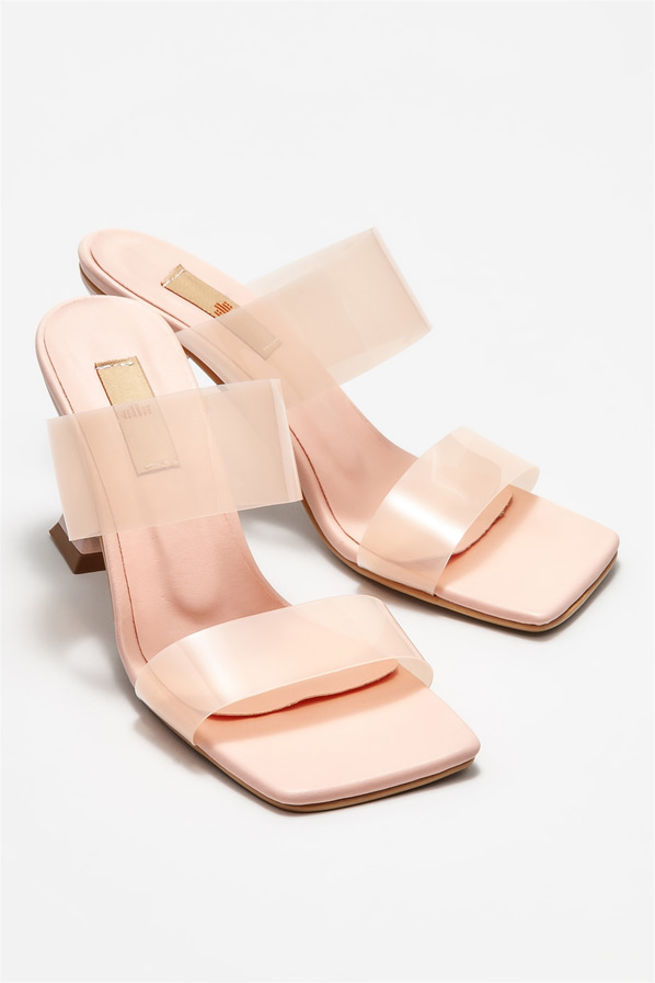Pudra topuklu kadın terlik - Elle Shoes