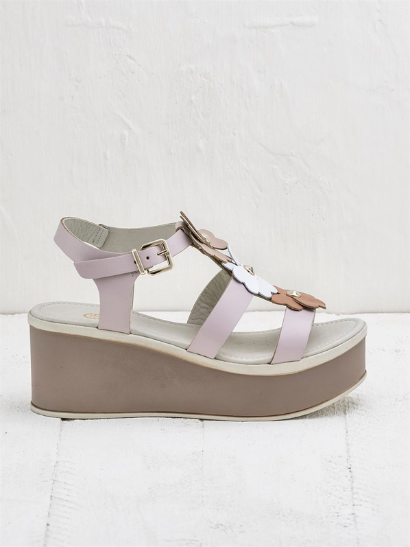 Pudra kadın sandalet - Elle Shoes