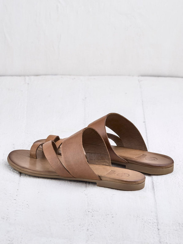 Taba deri kadın terlik - Elle Shoes