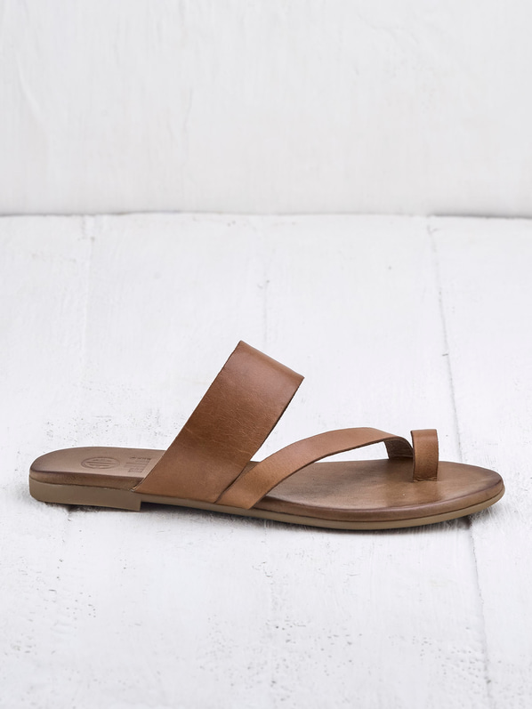 Taba deri kadın terlik - Elle Shoes